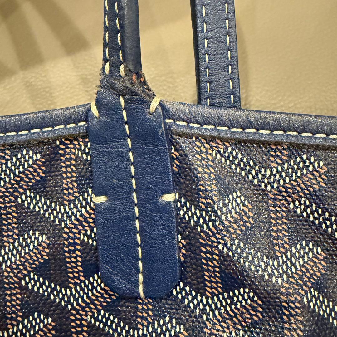 ゴヤール サンルイPM ネイビー ポーチ付き