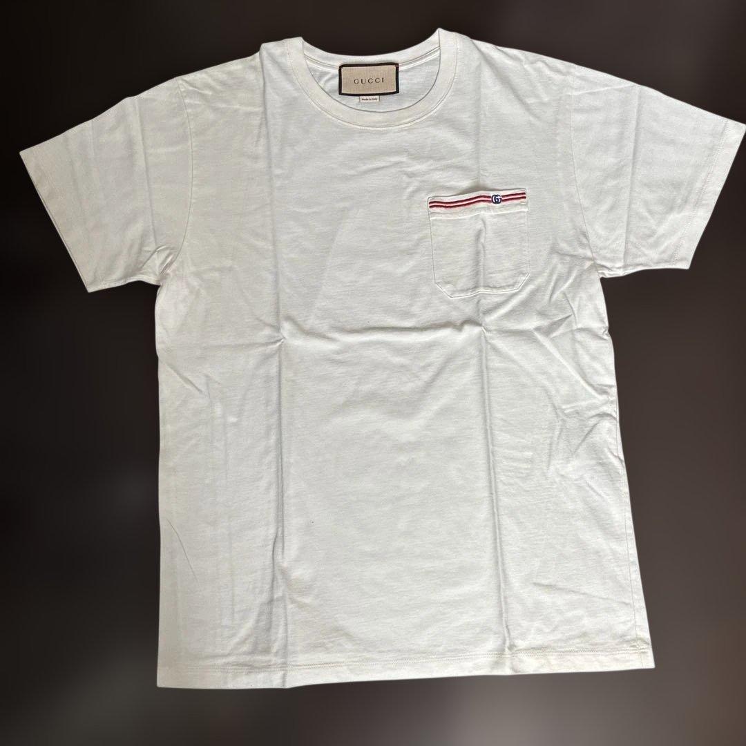 GUCCI ホワイト　白　Ｔシャツ トップス　Ｍ位