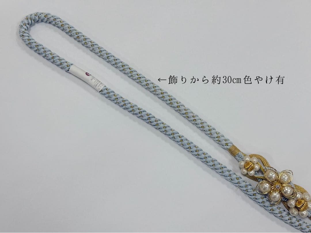///美品/// くすみ系///帯締め・帯揚げ・重ね衿・振袖・成人式・3点セット