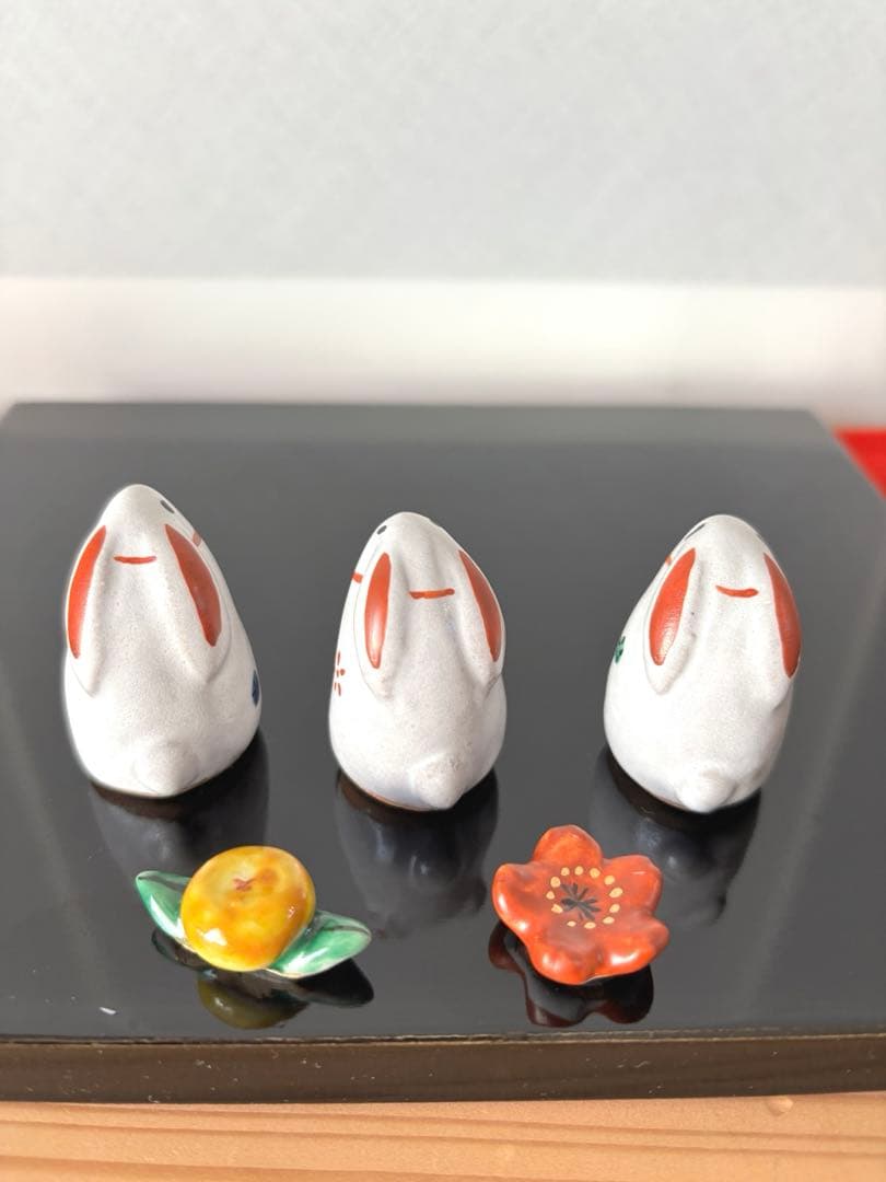 お雛様　うさぎ雛　陶磁器