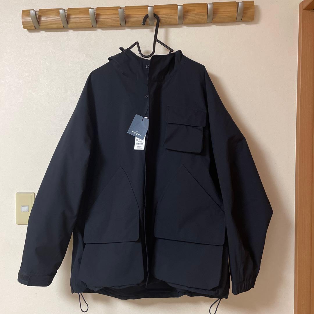 パデッドシェルパーカー　GU XL ネイビー