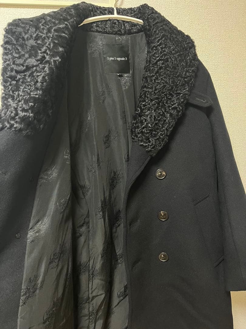 ジャケット・アウター IPIUIUGUALE3 SHOWL ROPE COAT BLACK