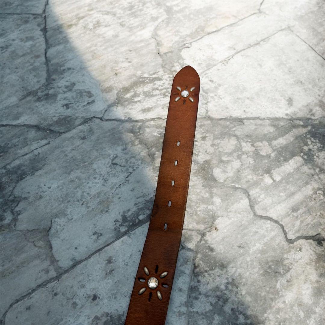 90s leather studs beltスタッズベルト本革 HTC 円堂守