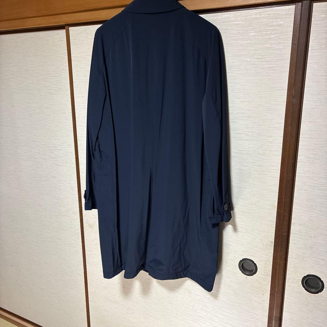 値下げしました　エルメス　ネイビー トレンチコート 長袖　サイズ48