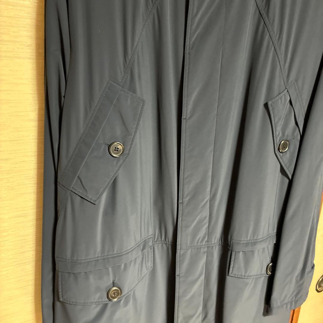 値下げしました　エルメス　ネイビー トレンチコート 長袖　サイズ48