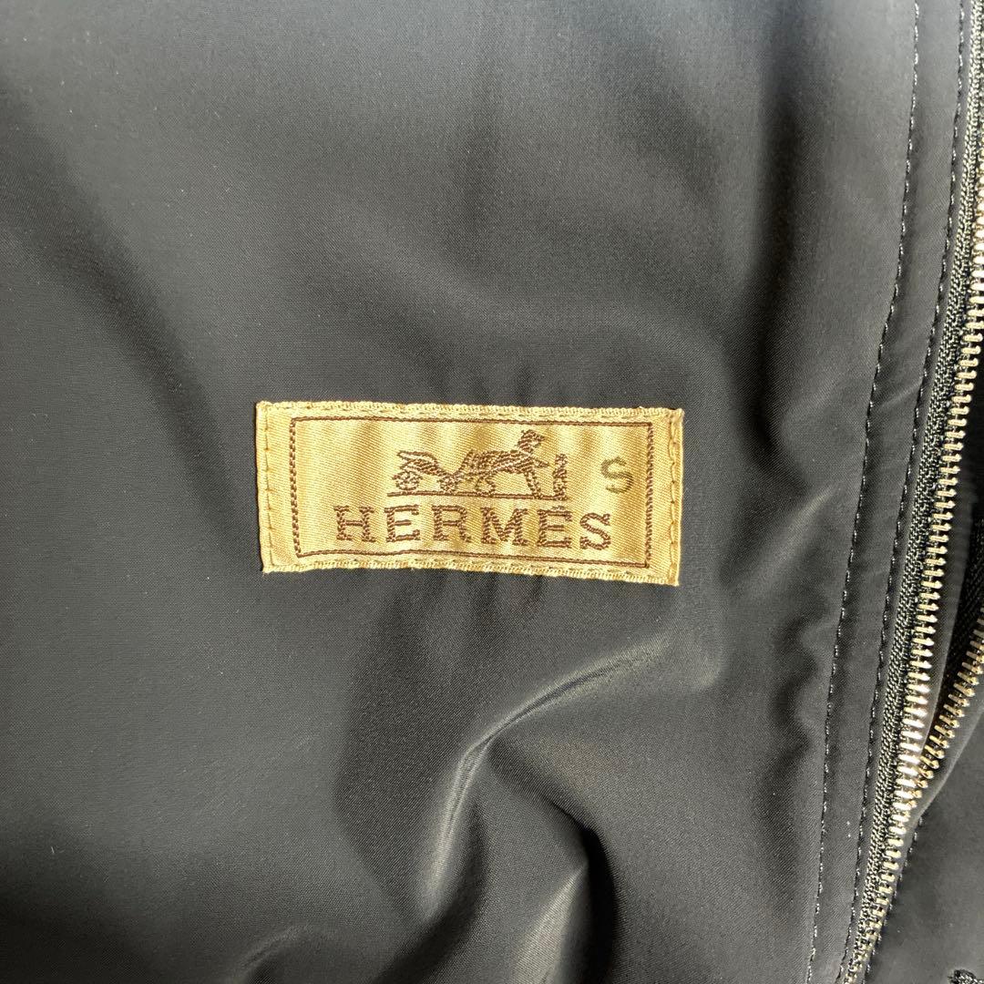 値下げしました　エルメス　ネイビー トレンチコート 長袖　サイズ48