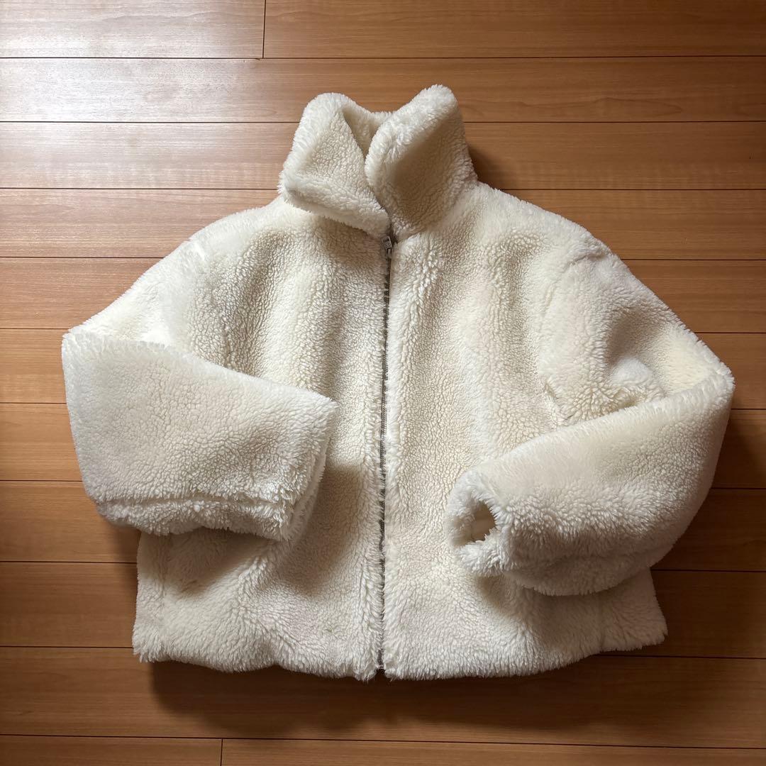カルバンクライン　ボア　ファーコート　バックモノグラム　シェルパジャケット