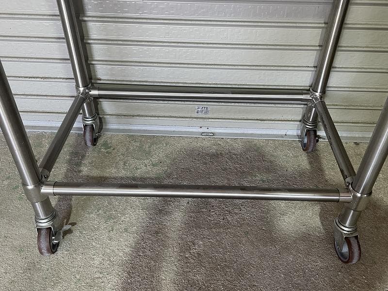 タニコー　作業台　ローラー付　調理台　業務用　幅750×奥450×高850mm