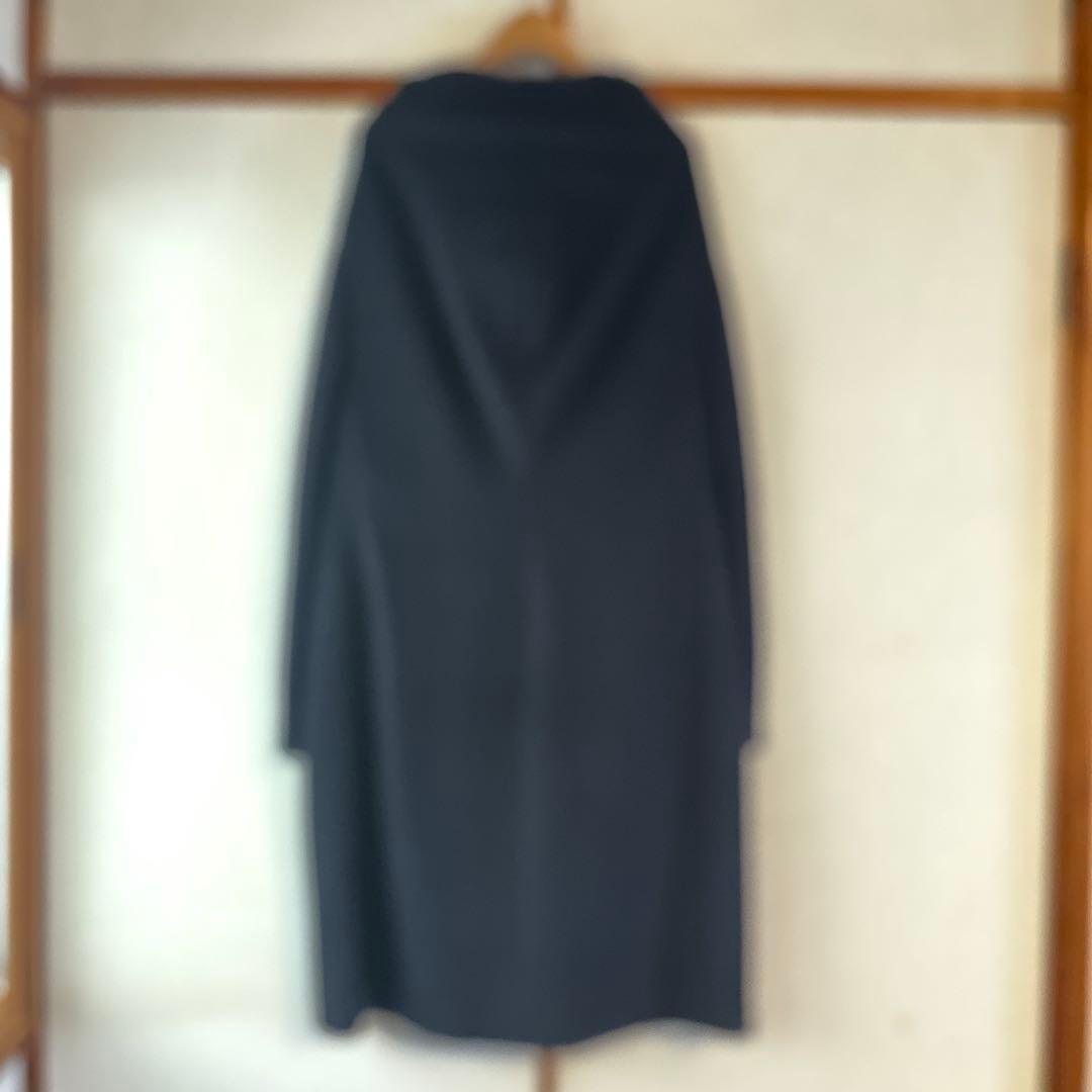 送料無料chiclinウールロングコート黒