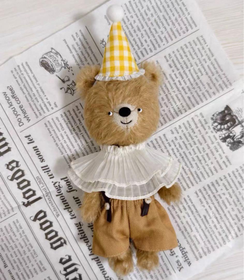 三角帽子のくまちゃん テディベア アーティストベア 海外作家様 ハンドメイド