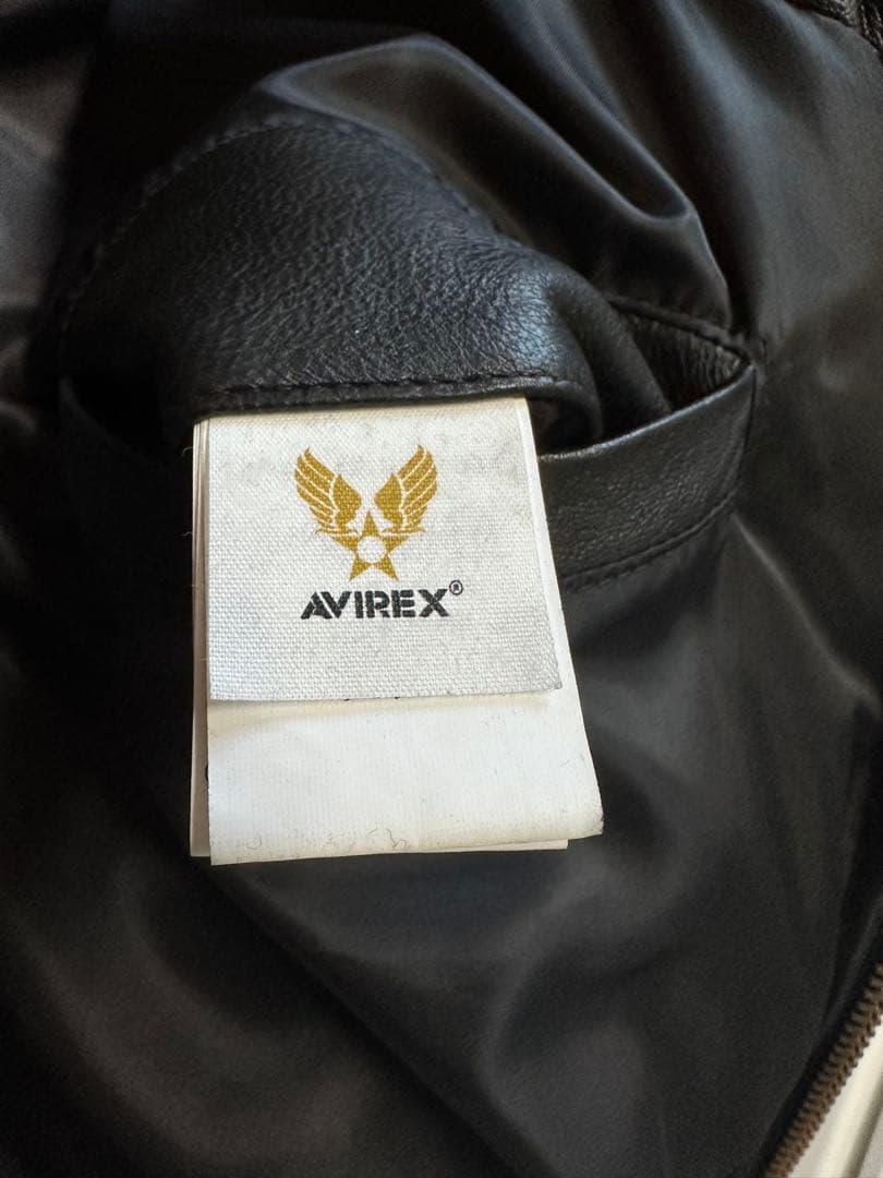 特大！XXL希少 美品 AVIREX 本革 B-3 ファーレザーダウンジャケット