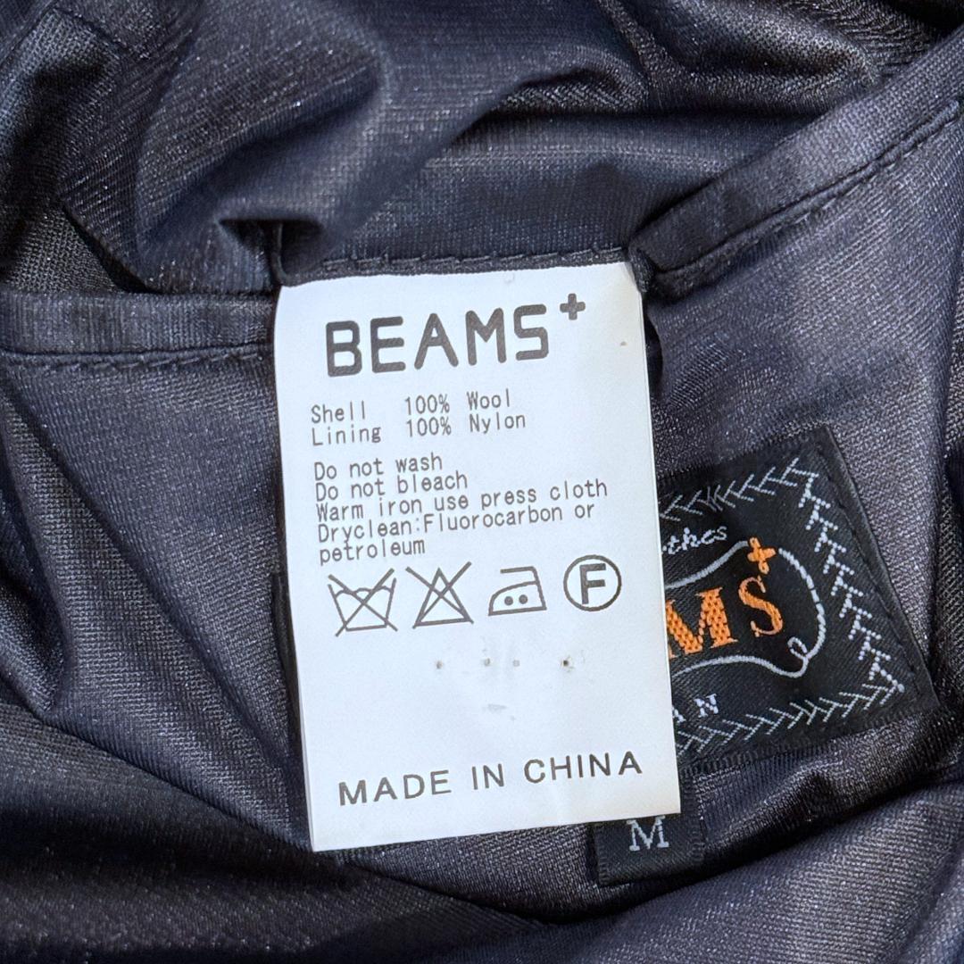 BEAMS+ ハリスツイード ステンカラーコート M ブラックウォッチ