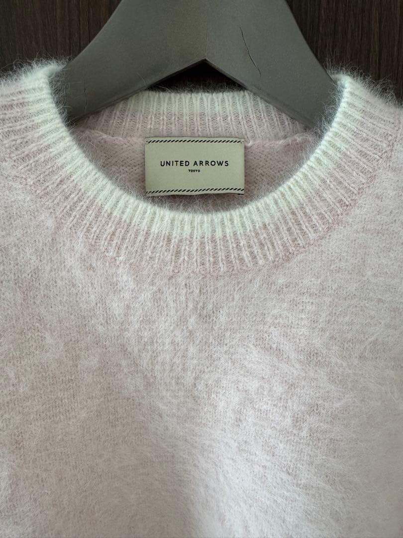 タグ付新品未使用United Arrows 今期ソフトピンク　フォックスカシミヤ