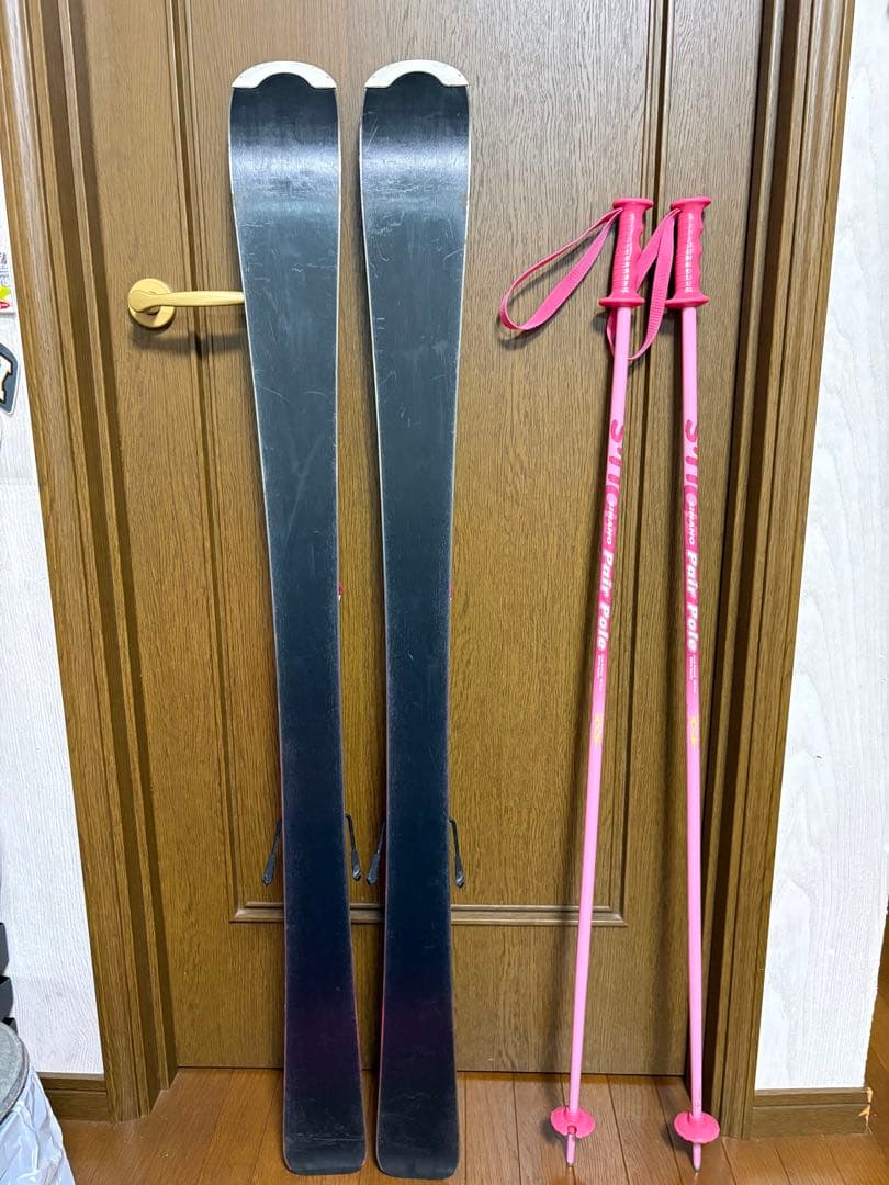 スキー板、ストック120センチセット