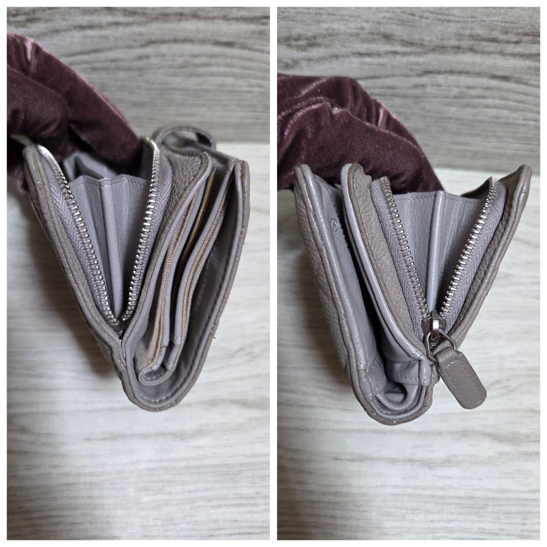 シャネル 二つ折り財布 マトラッセ ココマーク キャビアスキン