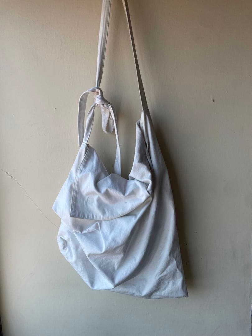 20AW ヨウジヤマモト Y’s キャンバスドレープショルダーバッグ ワイズ 白