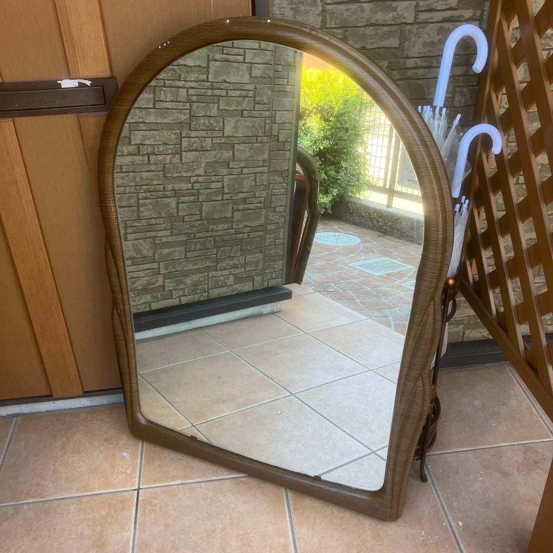 北欧ヴィンテージ ウォールミラー アーチミラー　特大　ビンテージ　アンティーク