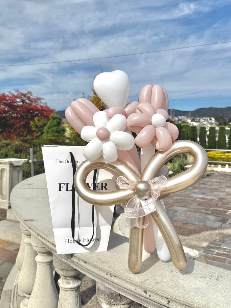 バルーン花束 バルーンブーケ　いちごみるく バルーンギフト