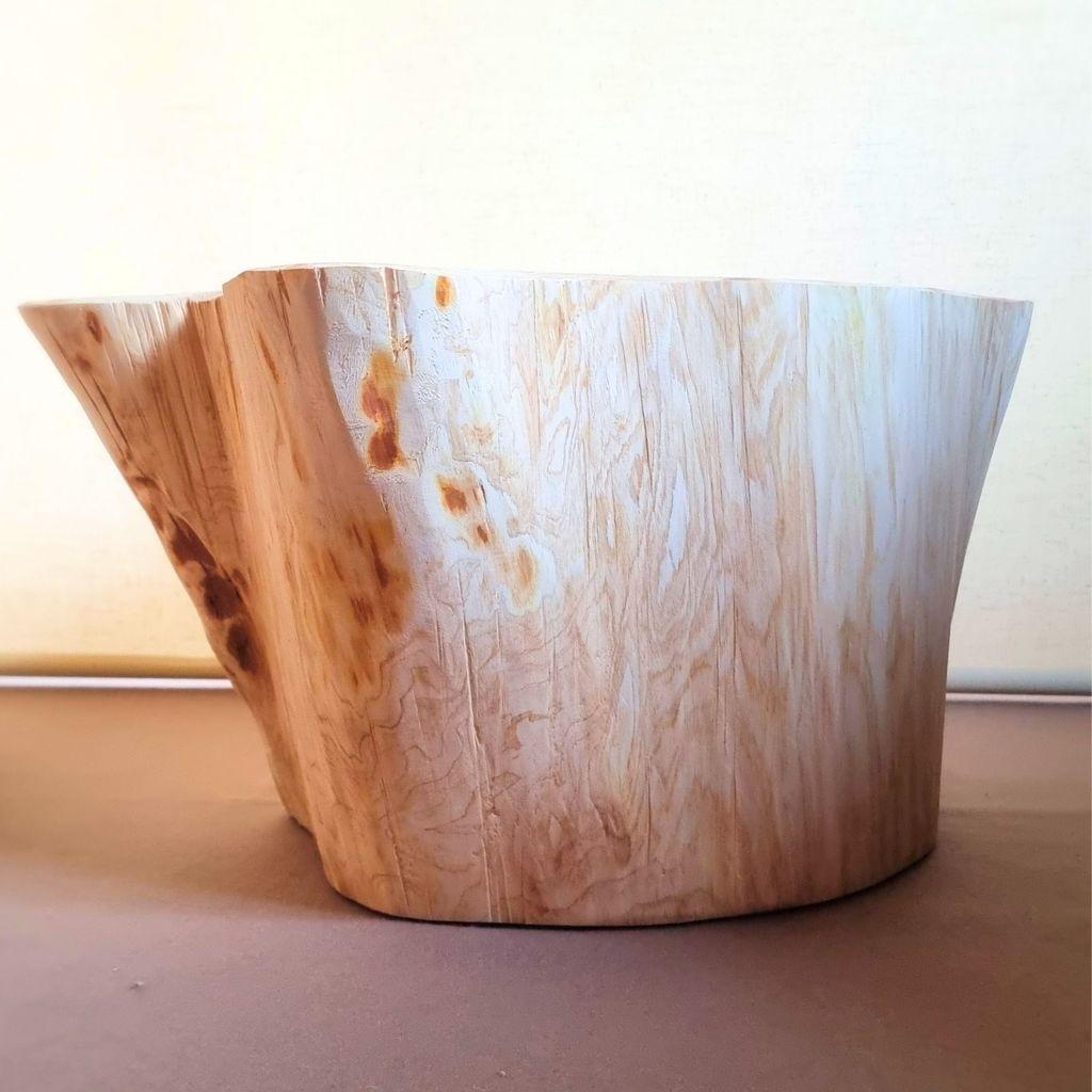 超特大サイズ 天然アロマ ひのきの切株テーブル 根元末広がり