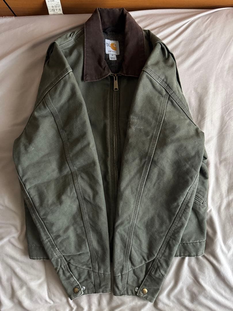 希少 カーハート デトロイト ジャケット J97 ARG アーミーグリーン色