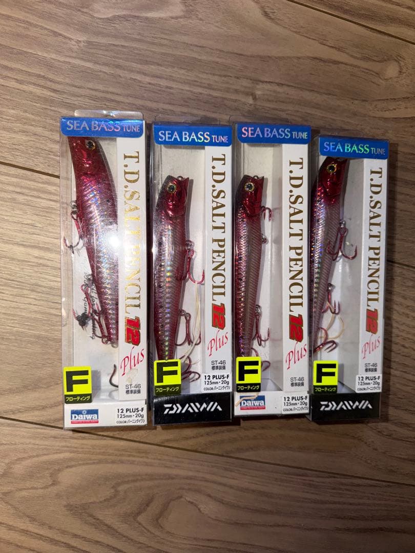ダイワTD ソルトペンシル12PLUS-F 4個　ヒラスズキ　バーニングイワシ