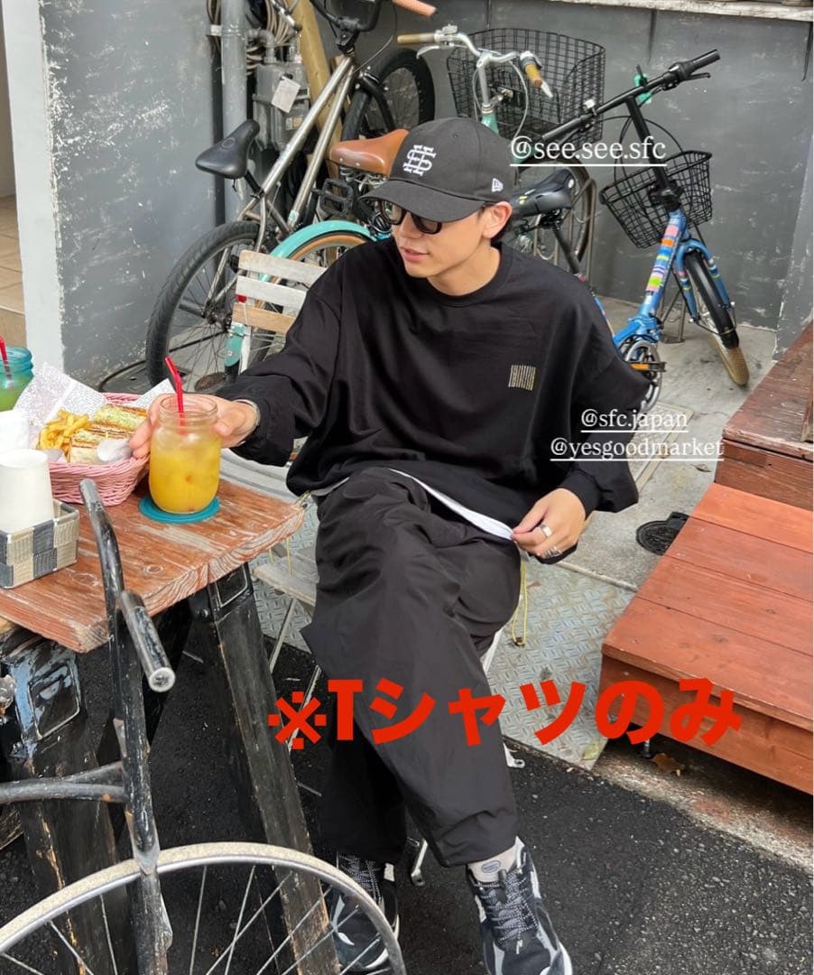 新品未使用 YGM×SFC SUPER BIG L/S TEE 黒 XXL