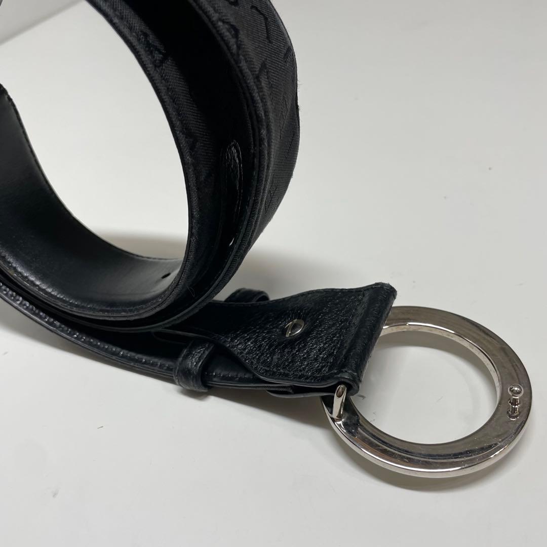 お*み様 BVLGARI ブルガリブルガリ　黒レザーベルト ロゴ入りバックル