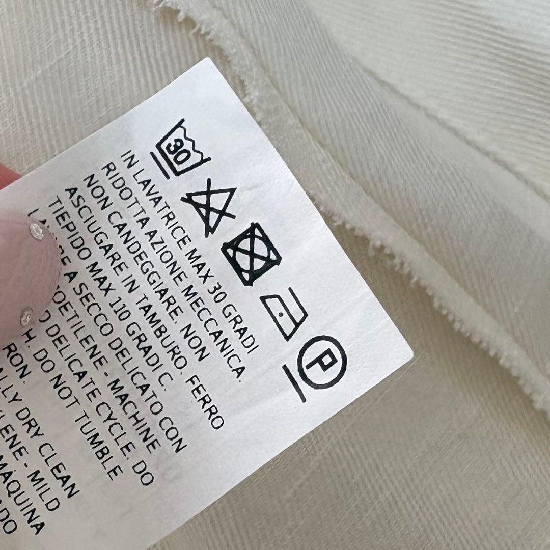 美品✨Max&Co リネンロングトレンチコート　ベルト　リボン　アイボリー　40