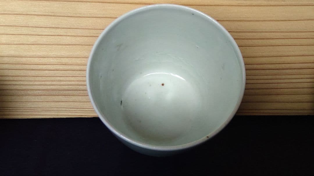 古伊万里 竹垣に桔梗と撫子 蕎麦猪口 五客