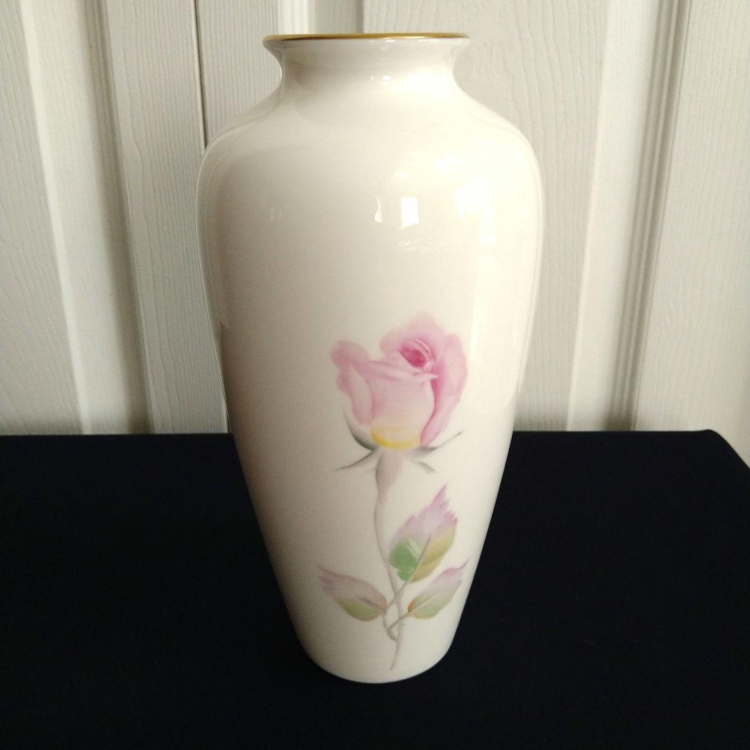オールドノリタケ　薔薇　花瓶　手描き　木村商会　美品