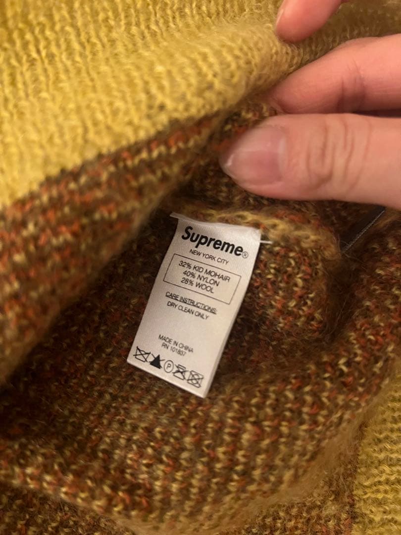supreme plaid mohair cardigan 14aw Sサイズ