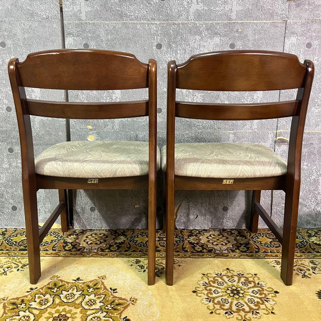 ꧁SEF家具꧂ダイニングチェア4脚セット ファブリック いす イス 椅子 レトロ