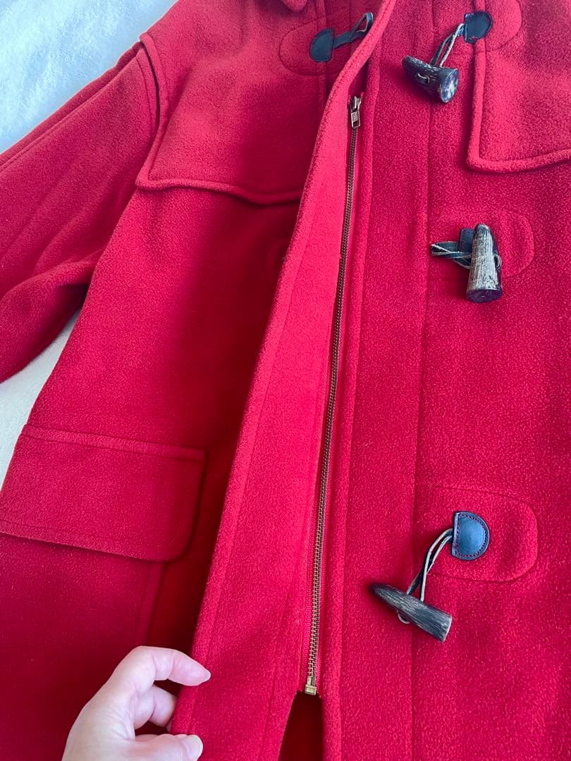 Burberry's 赤 フード付きダッフルコート　ビンテージ