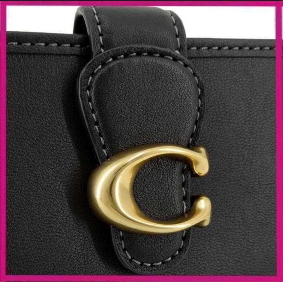 COACHコーチ 高級スムースレザータビーミディアム二つ折り財布