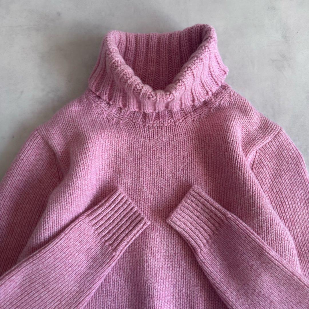 美品▲SLOANE カシミヤ混 タートルネック ニット ピンク サイズ2 M