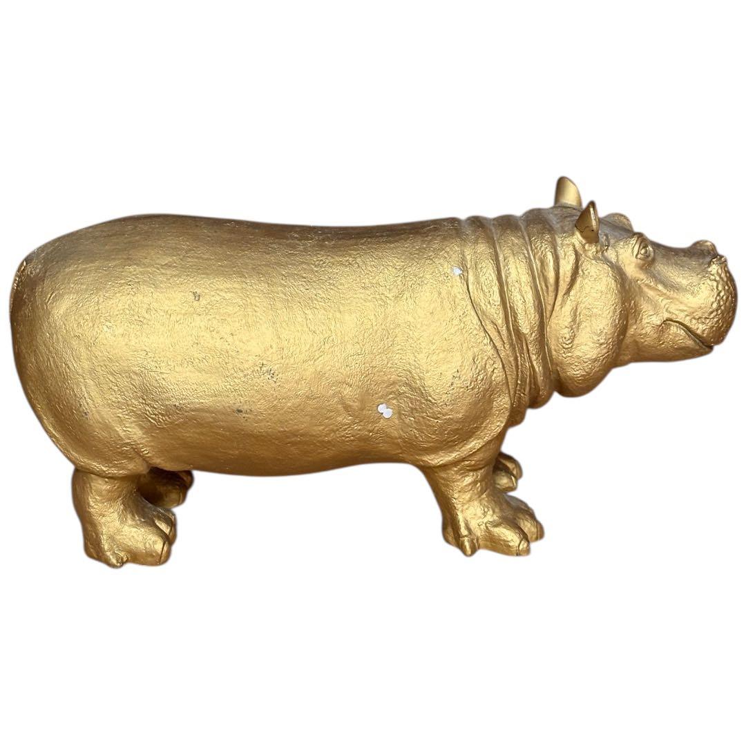 franc franc ideacoのカバとサイのゴールド置物