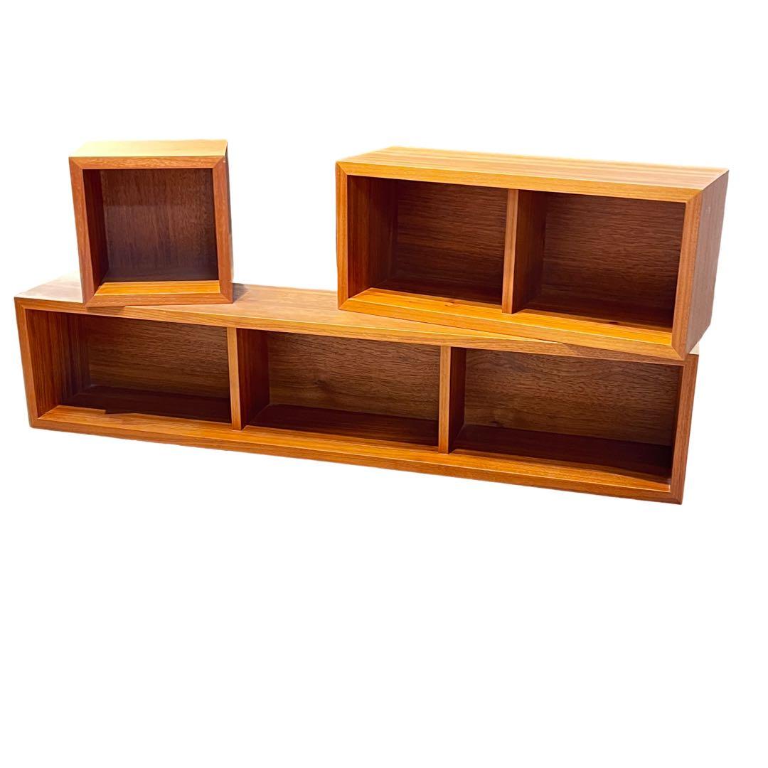 無印良品 壁に付けられる家具箱 3個セット ウォールナット