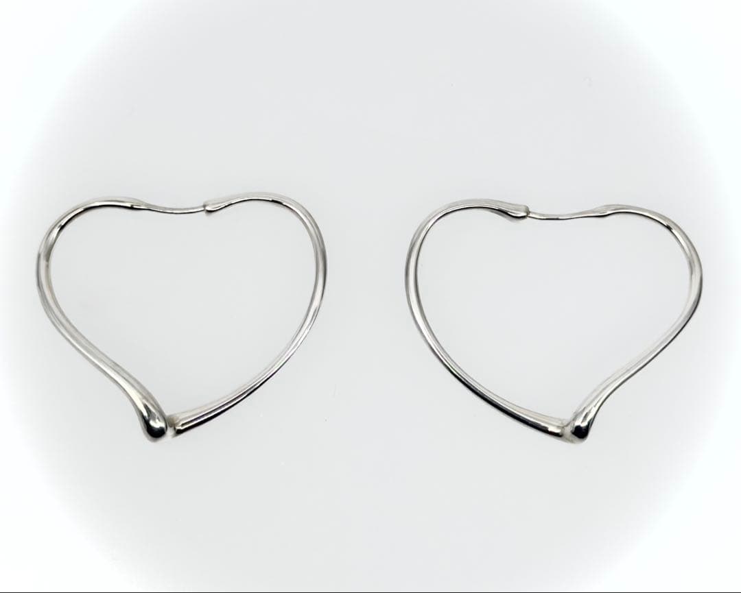 TIFFANY＆Co. ティファニー オープンハート フープ ピアス Ag925