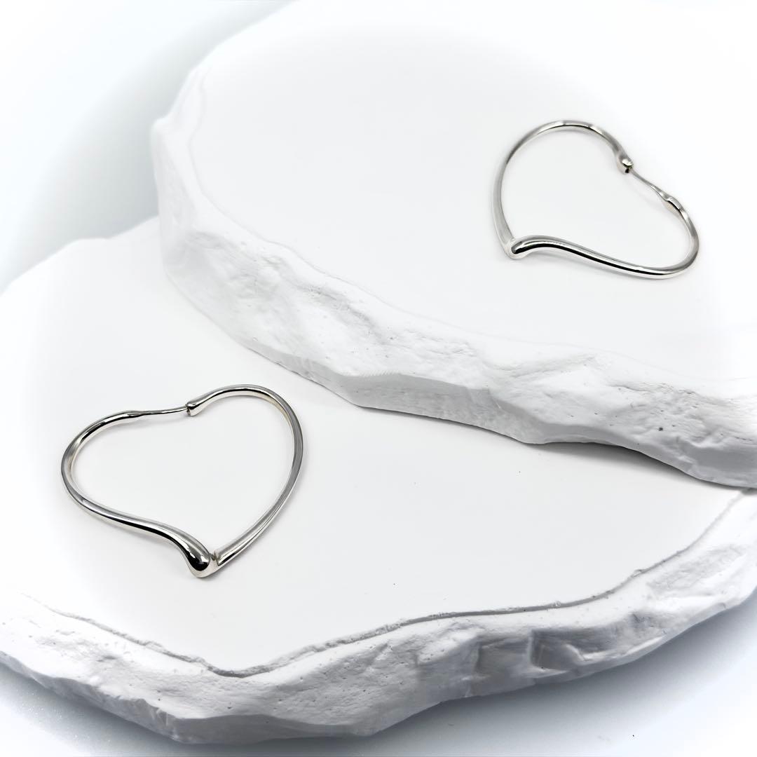 TIFFANY＆Co. ティファニー オープンハート フープ ピアス Ag925