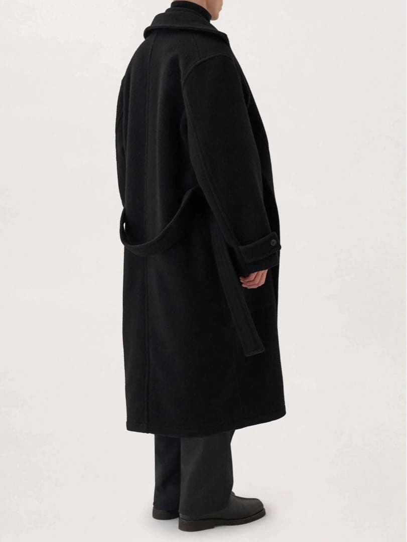 LEMAIRE　WRAP COAT　BLACK　CO184 LF615