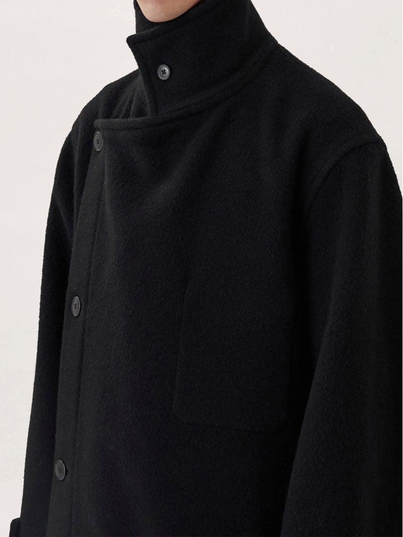 LEMAIRE　WRAP COAT　BLACK　CO184 LF615