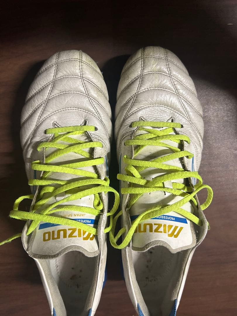 Mizuno スパイクシューズ ホワイト/ブルー/イエロー モレリアネオ