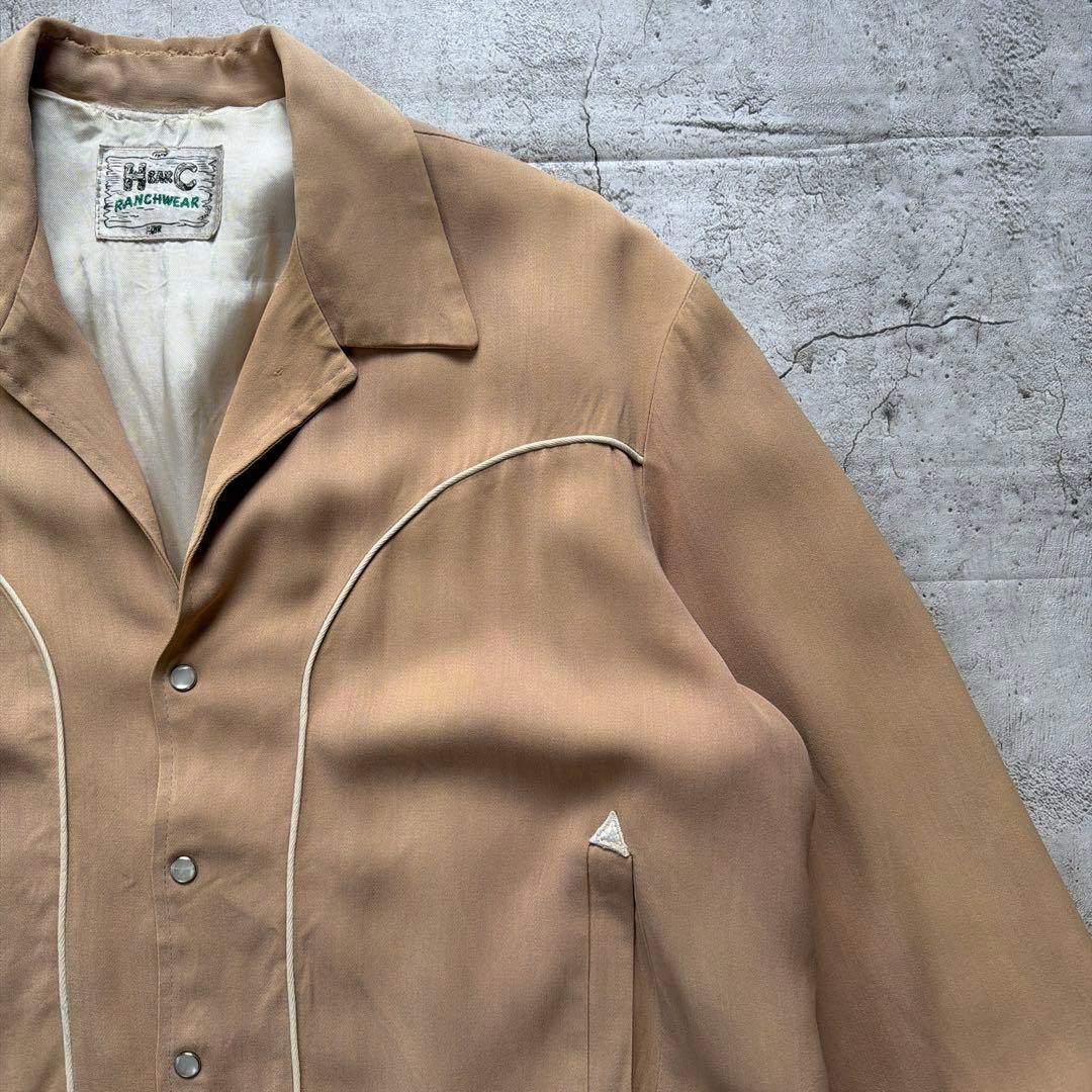 50s HBARC レーヨンギャバジャンジャケット size L〜