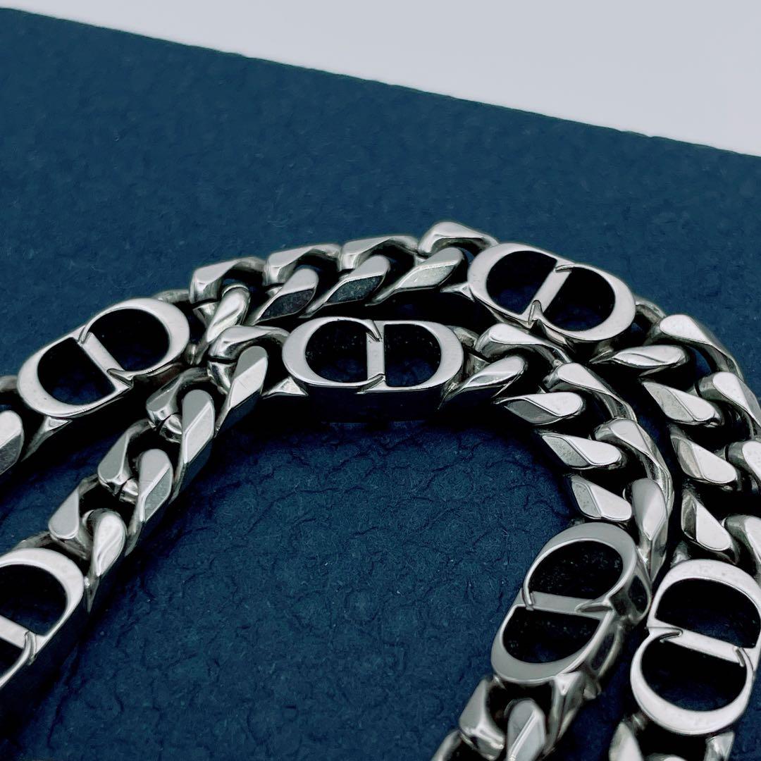 Christian Dior ネックレス　アイコン　チェーン　喜平　シルバー