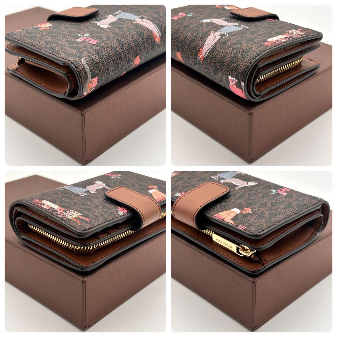 MICHAEL KORS マイケルコース 二つ折り財布 イラスト 美品 希少性大