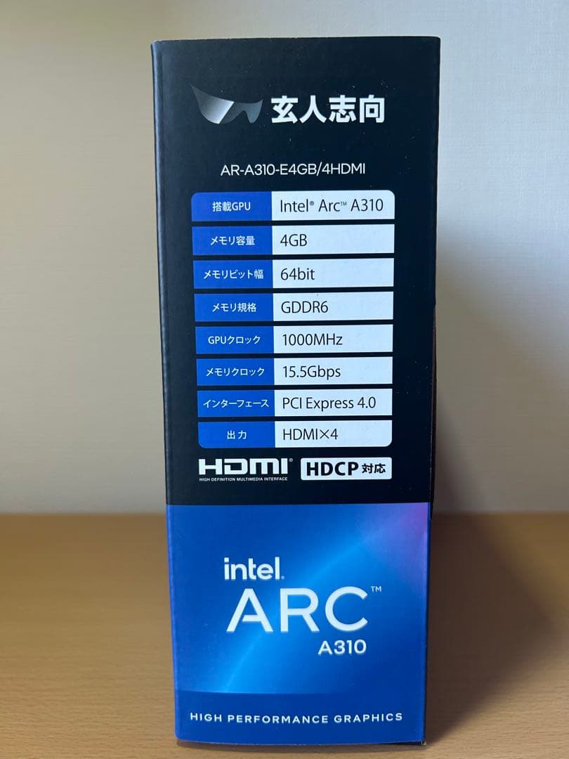 玄人志向 Intel ARC A310 4GB GDDR6 HDMI新品