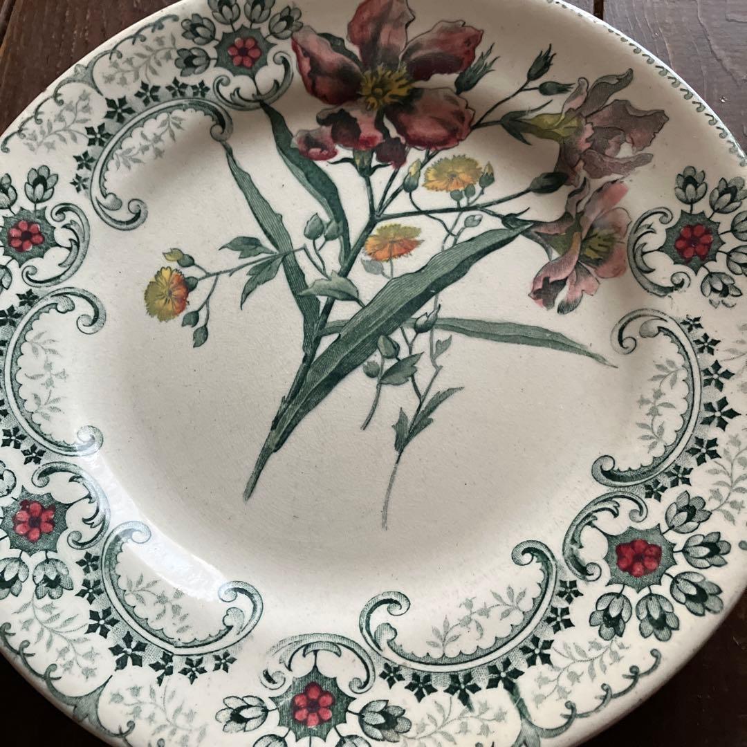 フランスアンティーク　ショワジールロワ　切り花　デザート皿　希少　美品