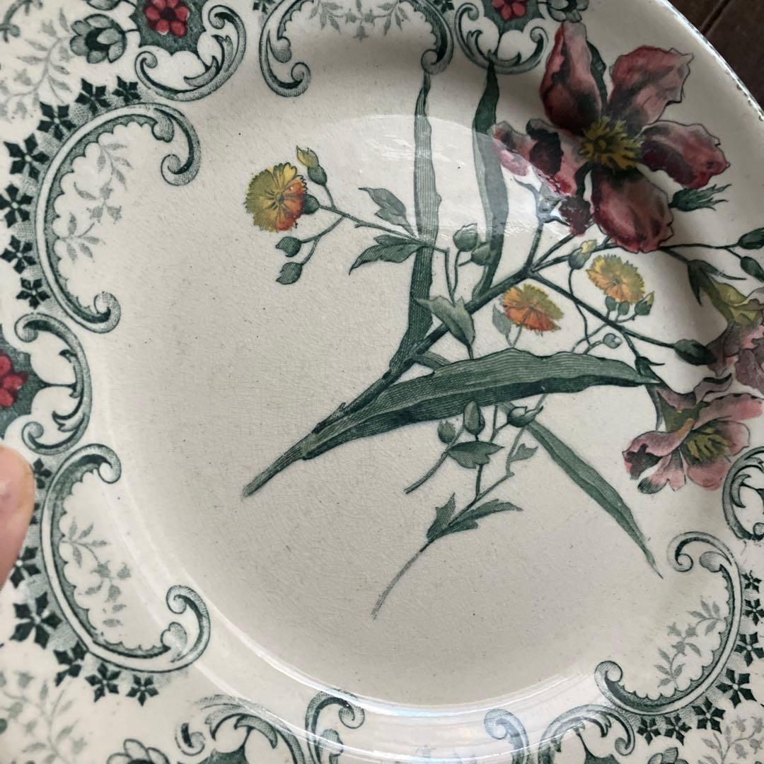 フランスアンティーク　ショワジールロワ　切り花　デザート皿　希少　美品