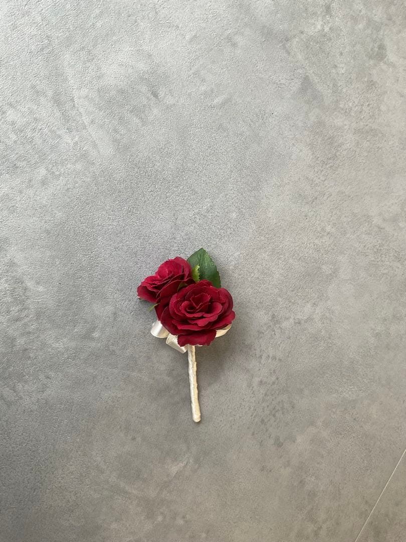 赤い薔薇　ブーケ＆ブートニア　バラ造花