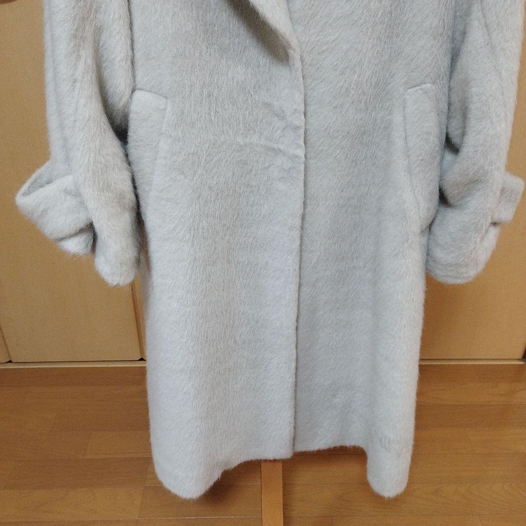 SNIDEL•ブローチ付シャギーコート
